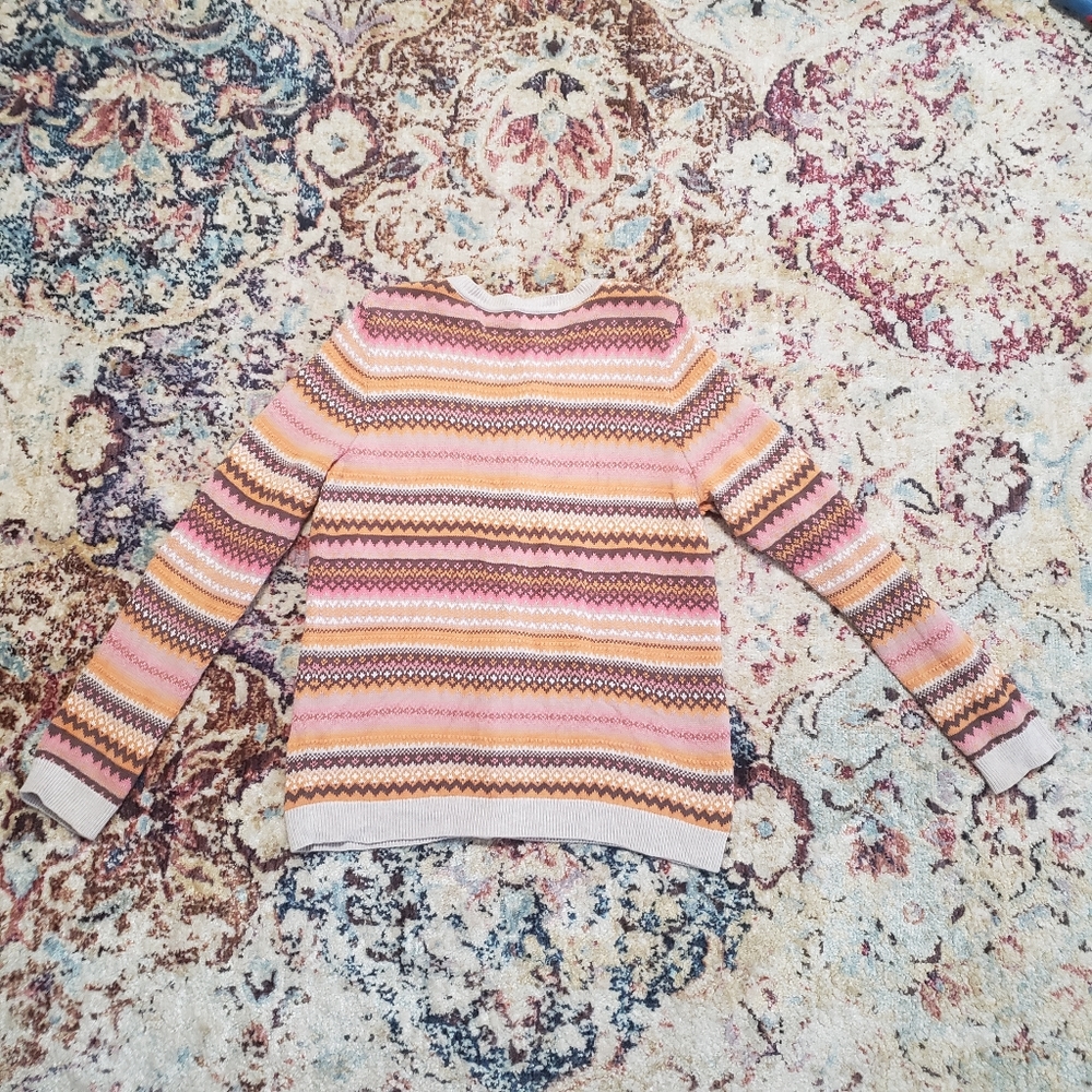 Talbots Fair Isle Cardigan Size Medium Petite - Picture 3 of 10